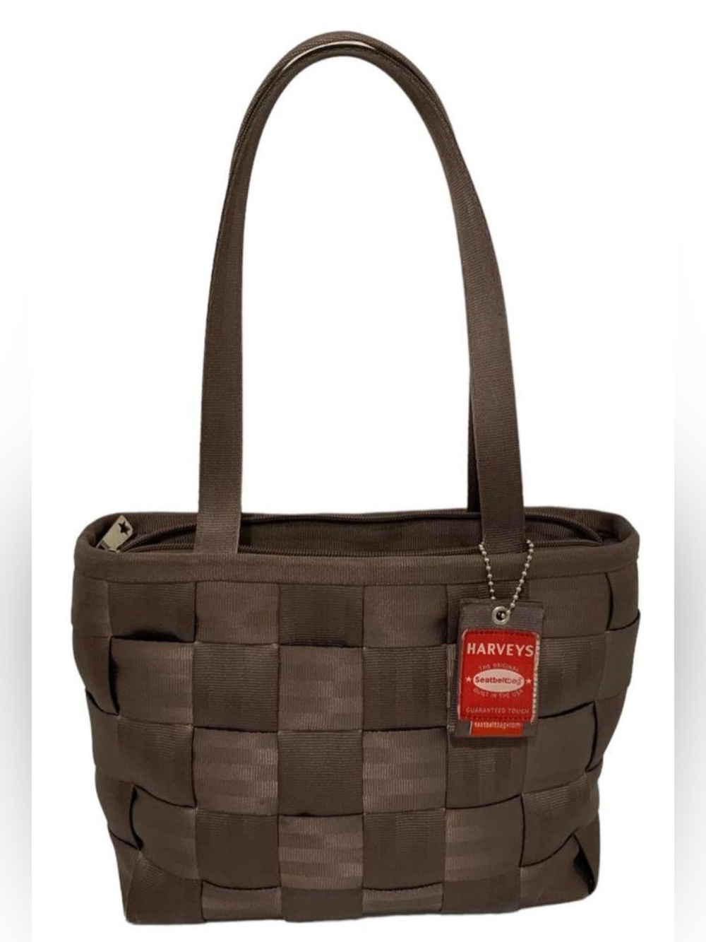 HARVEY'S The Original Seatbelt Purse Bag Brown BUILT IN USA